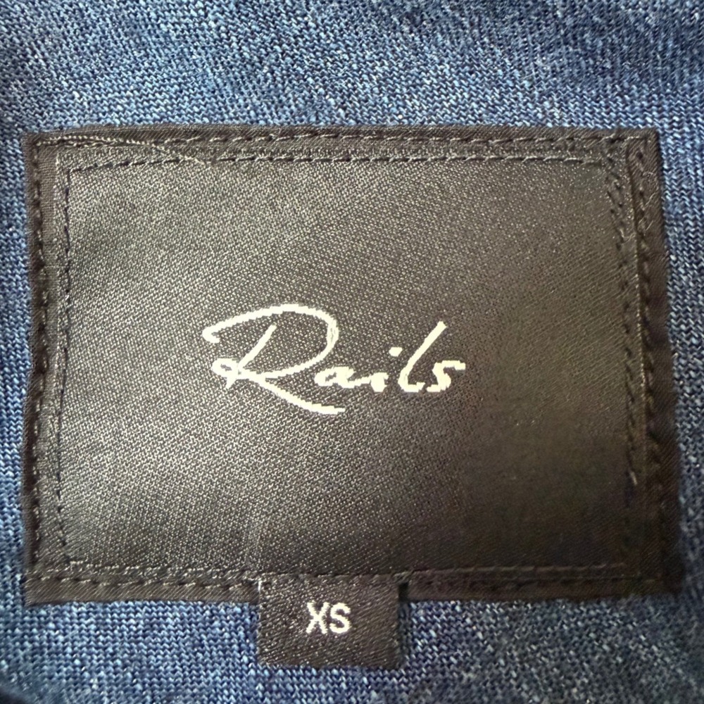 Rails Denim Shirt Dress XS Embroidered Western Boho Mini Dress - Picture 3 of 7